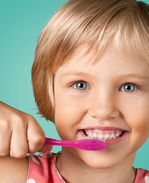 Little Girl Brushing her Teeth — Pain Free Dental Clinic In Moss Vale, NSW